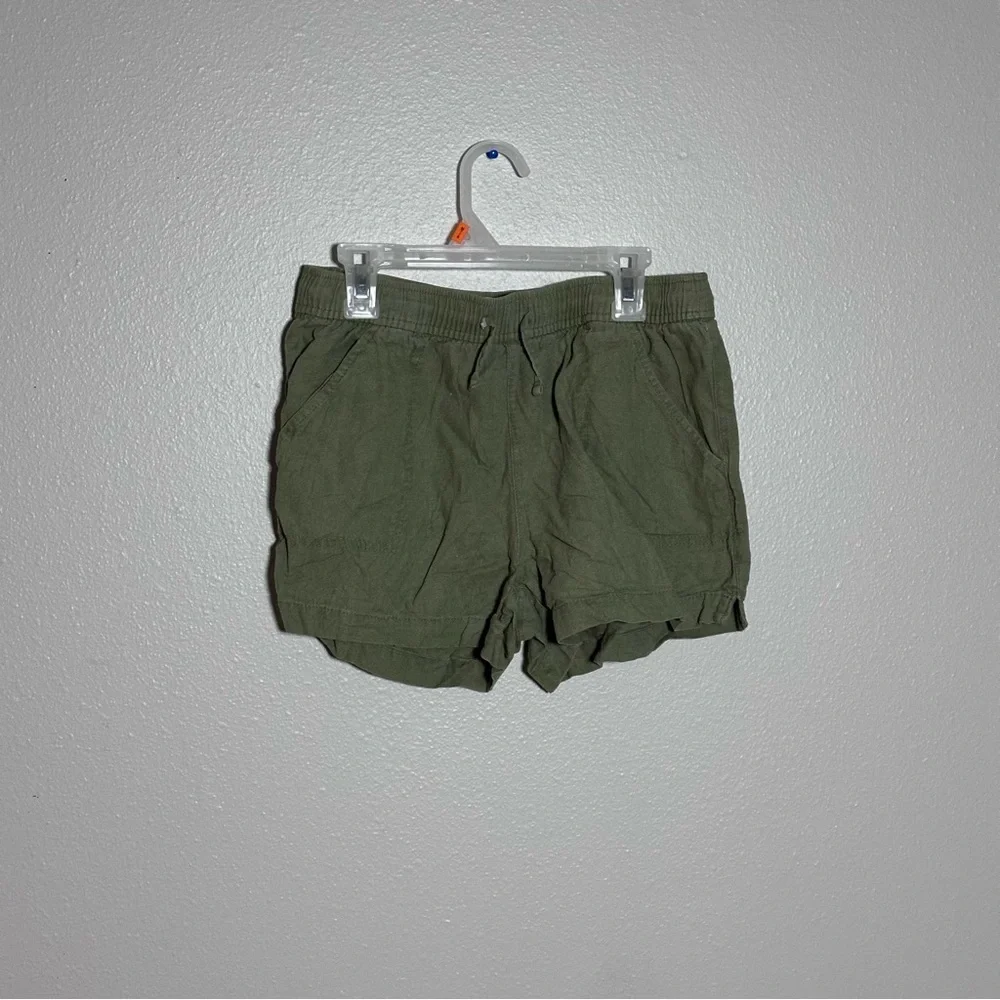 Old Navy Girl Kids Olive‎ Green Functional Drawstring Pull On Shorts size XL